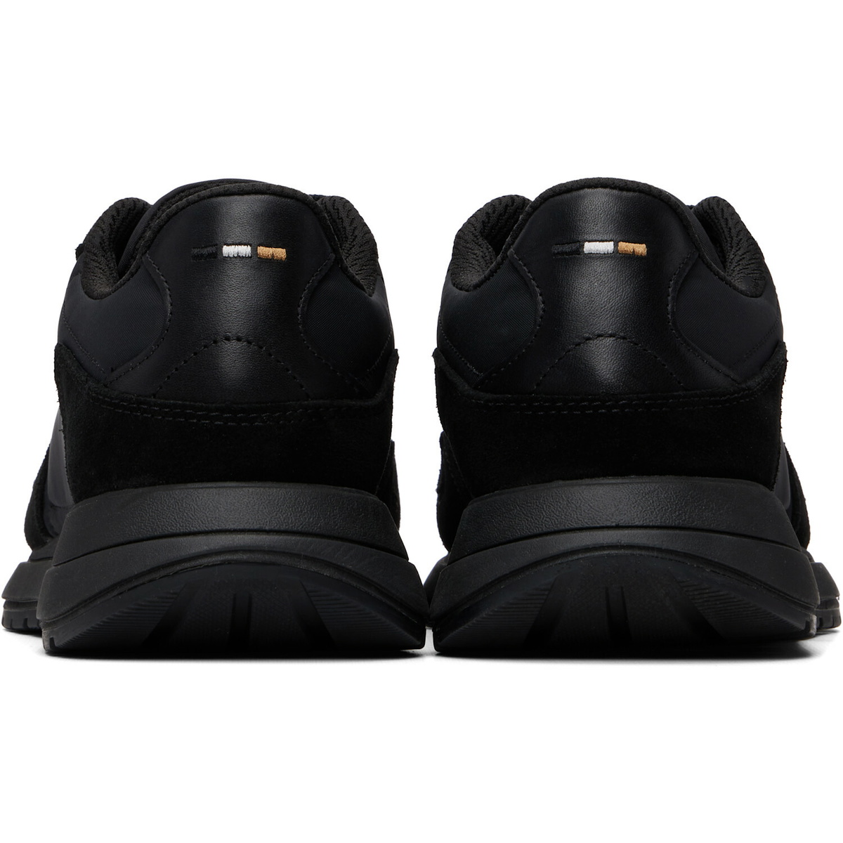 BOSS Black Lightweight Fabric Suede Trim Sneakers