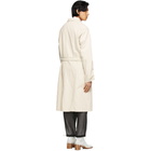 Maison Margiela Off-White Linen Trench Coat