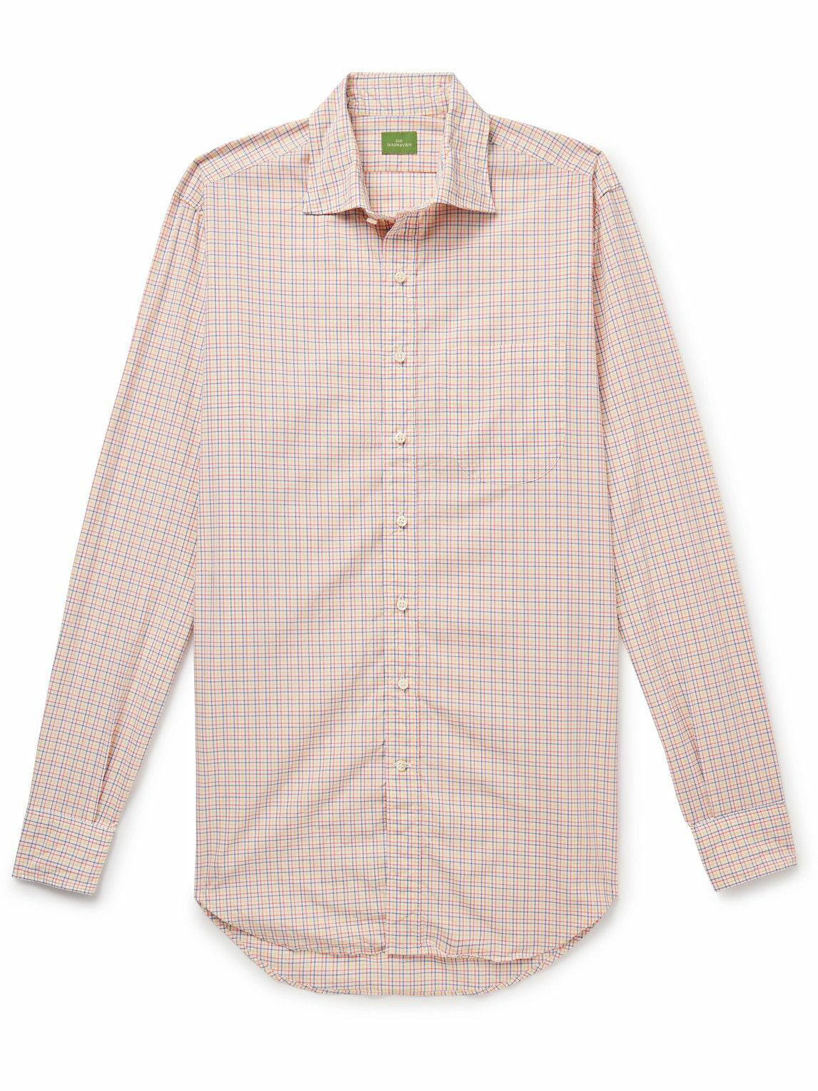 Photo: Sid Mashburn - Checked Cotton-Poplin Shirt - Pink