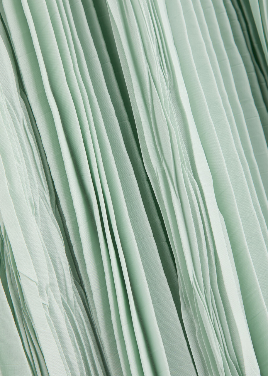 Forte_forte Plissé Woven Midi Dress Light Green