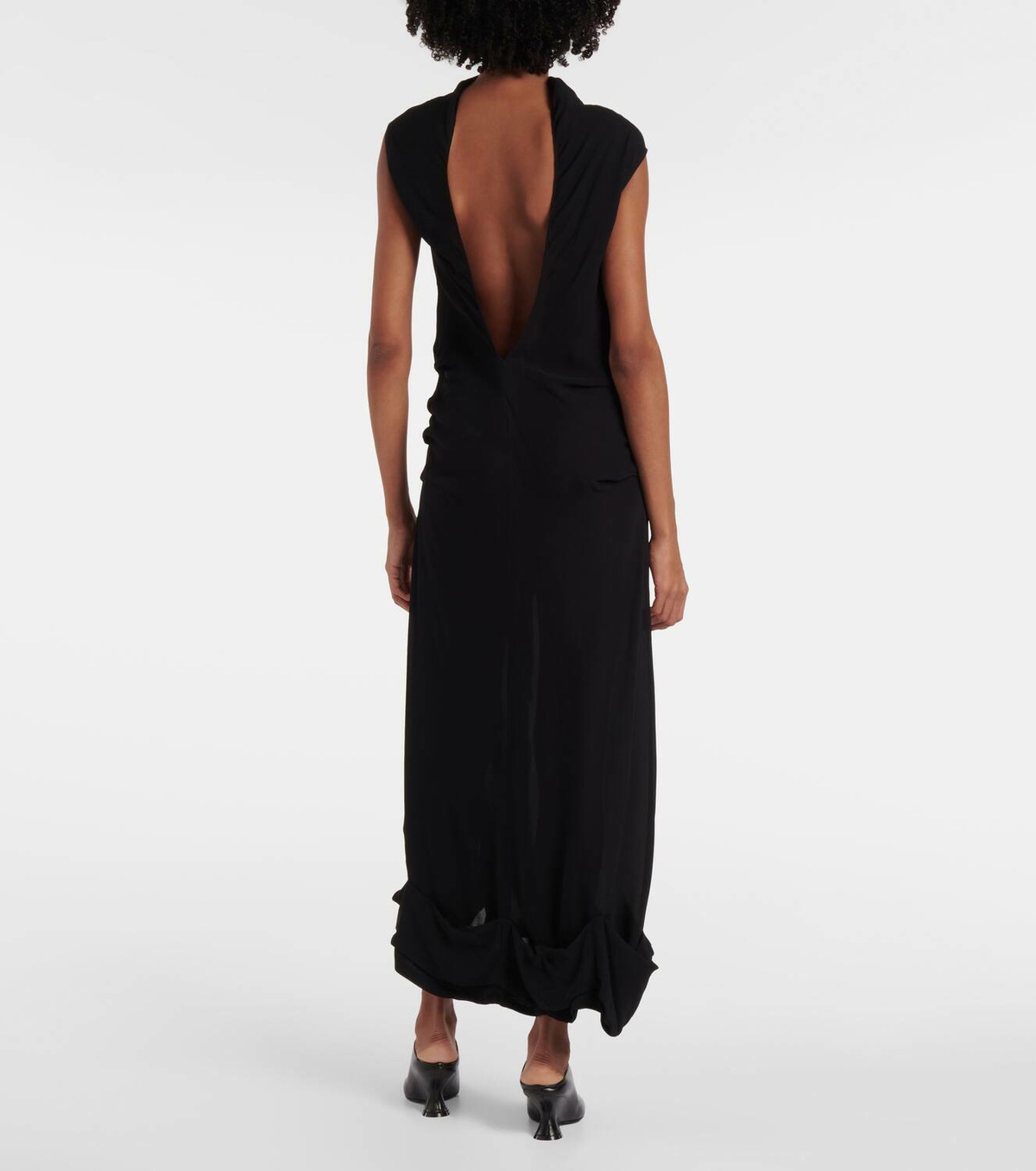 fitted lace wedding dress Anderson Maxi Dress, in Chocolate Luxe Satin, Size: Small | Show Me Your Mumu main image 0