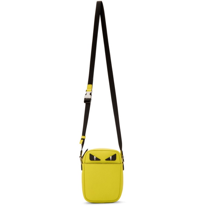 Photo: Fendi Yellow Small Bag Bugs Messenger Bag