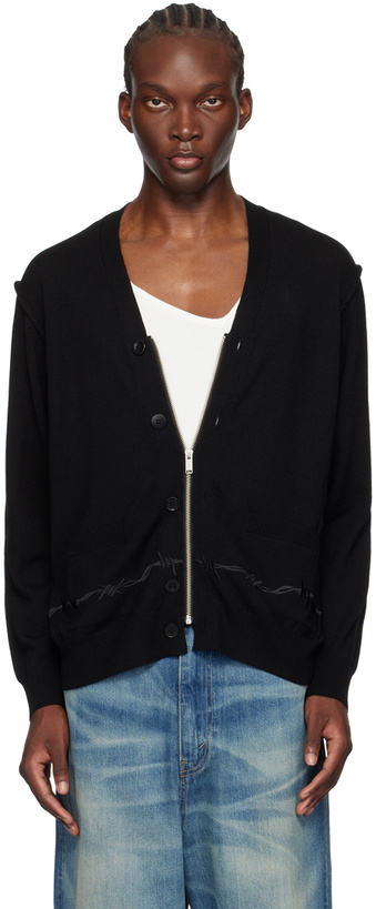 Photo: UNDERCOVER Black Zip Cardigan