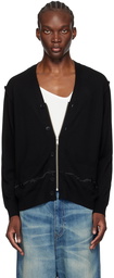 UNDERCOVER Black Zip Cardigan