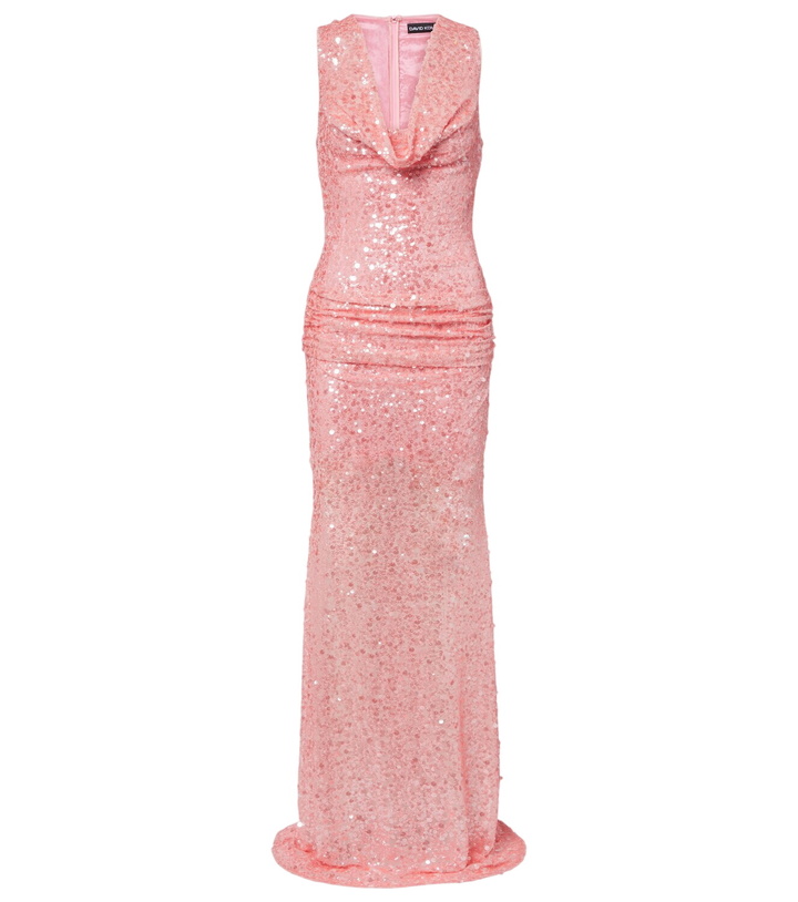 Photo: David Koma Sequined draped gown