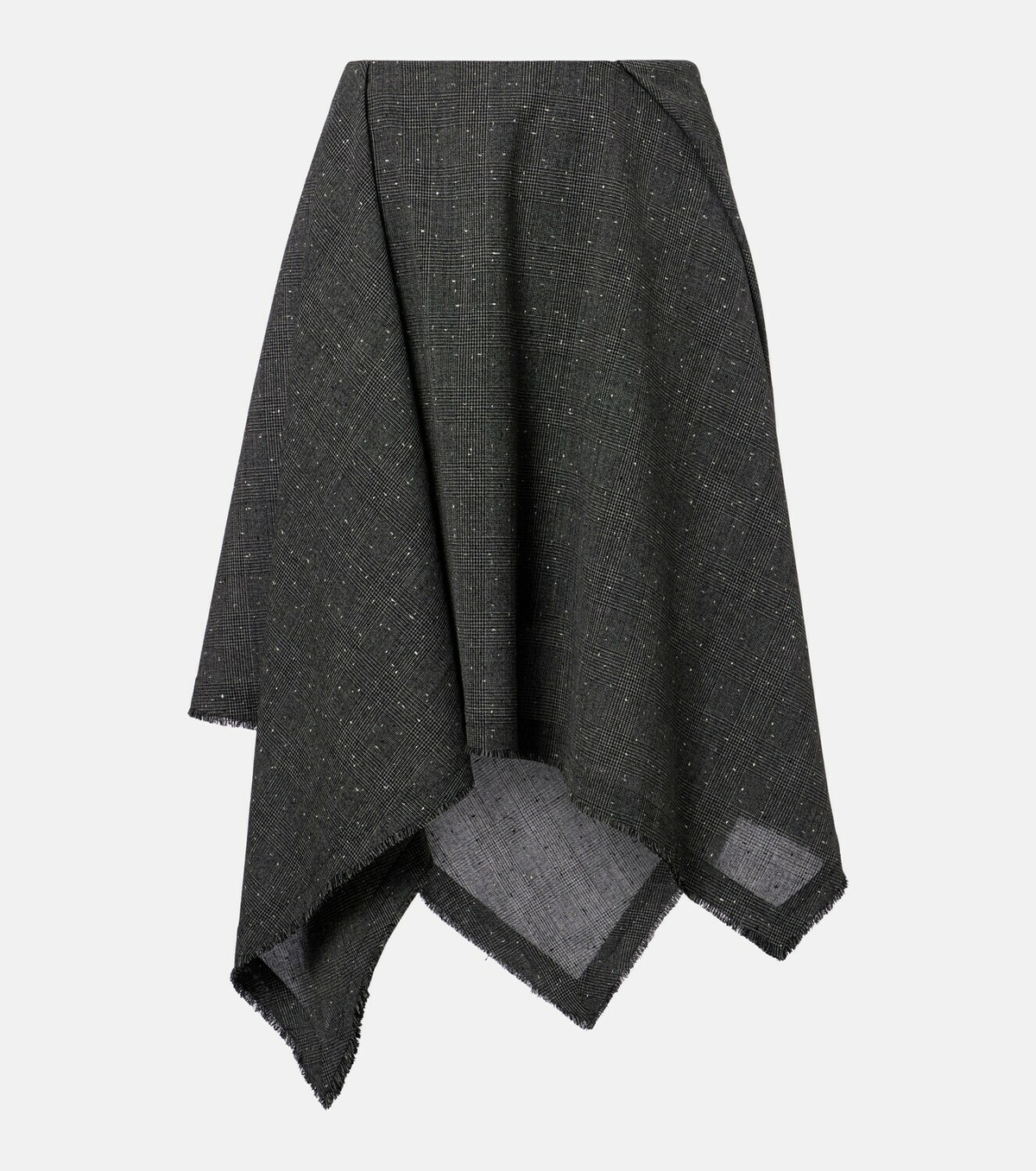 McQueen Prince of Wales check wool midi skirt