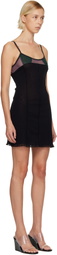 Fruity Booty Black Double Layer Minidress
