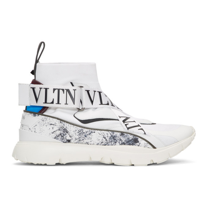 Photo: Valentino White Valentino Garavani VLTN Sock Sneakers