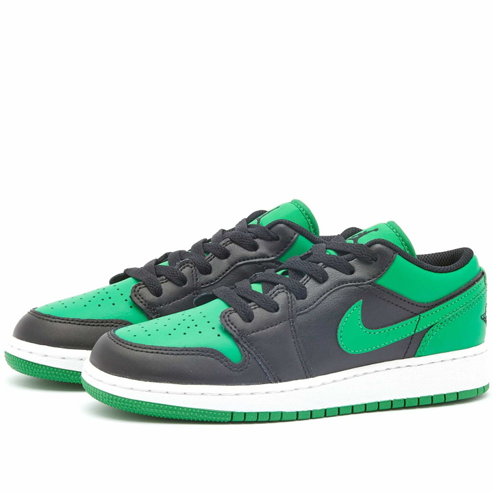 Photo: Air Jordan 1 Low BG Sneakers in Black/Lucky Green