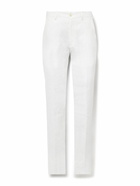 Anderson & Sheppard - Straight-Leg Linen Trousers - White