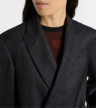 Loewe Prince of Wales check wool wrap blazer