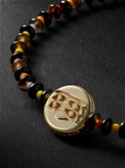 Luis Morais - Gold, Tiger's Eye and Glass Beaded Bracelet
