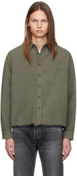 John Elliott Khaki Solid Hemi Oversized Shirt
