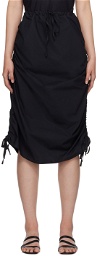 Baserange Black Pictorial Midi Skirt