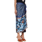 Dries Van Noten Multicolor Wrap Scarf Midi Skirt