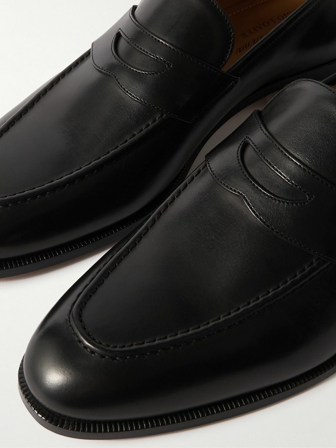Loro Piana - Sergio Walk Leather Penny Loafers - Black Loro