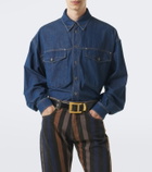 Versace Medusa denim overshirt