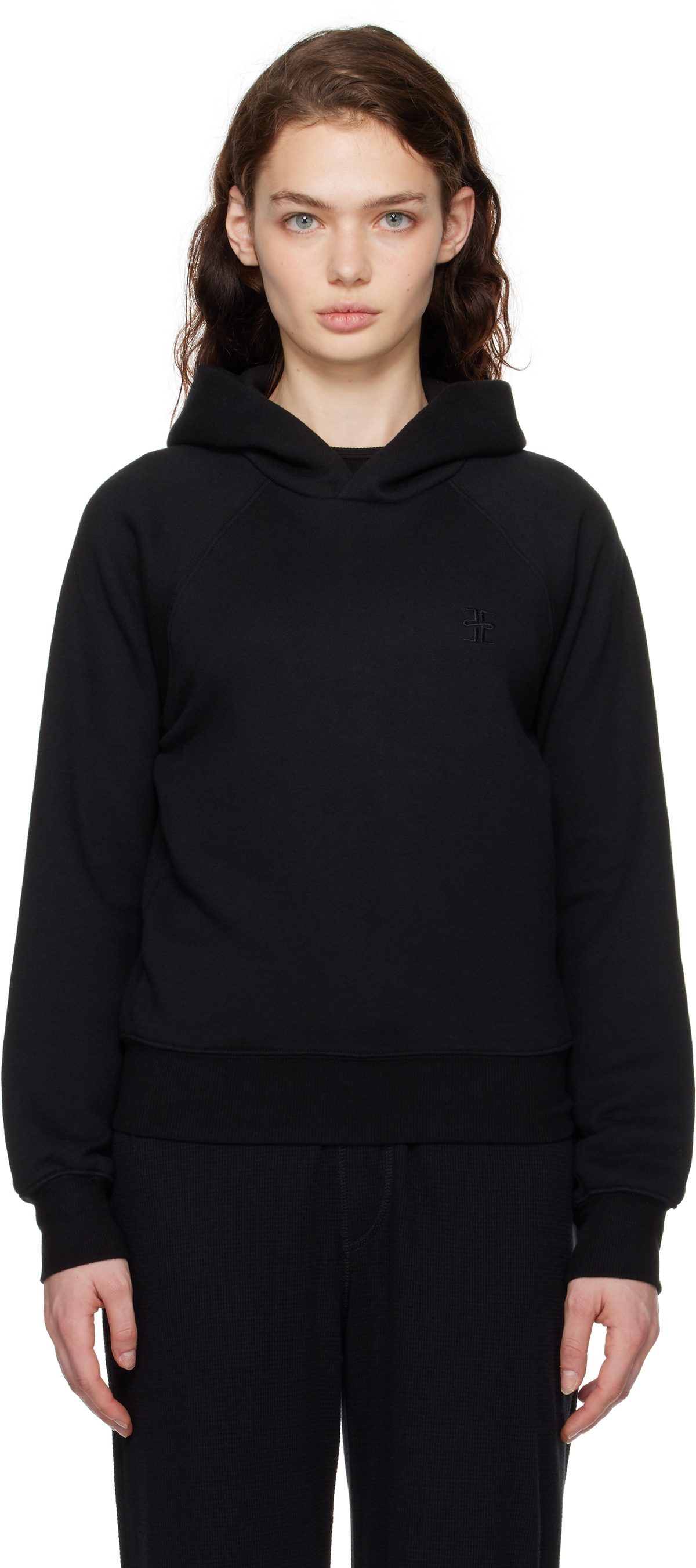 ÉTERNE Black Shrunken Hoodie