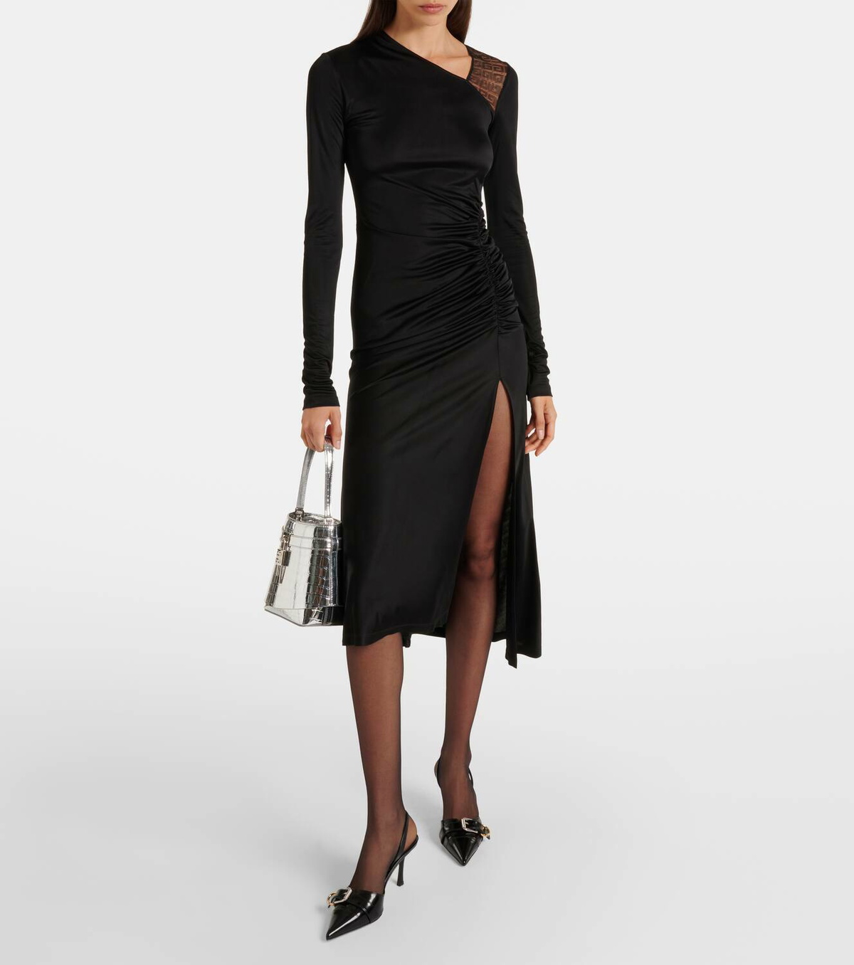 Givenchy Voyou brushed leather slingback pumps Givenchy Givenchy Voyou brushed leather slingback pumps Givenchy