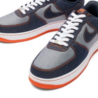 Nike Men's Air Force 1 Low Protro Sneaker in Obsidian/Orange/White