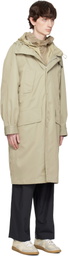 DOCUMENT Beige Water Repellent Cotton Coat
