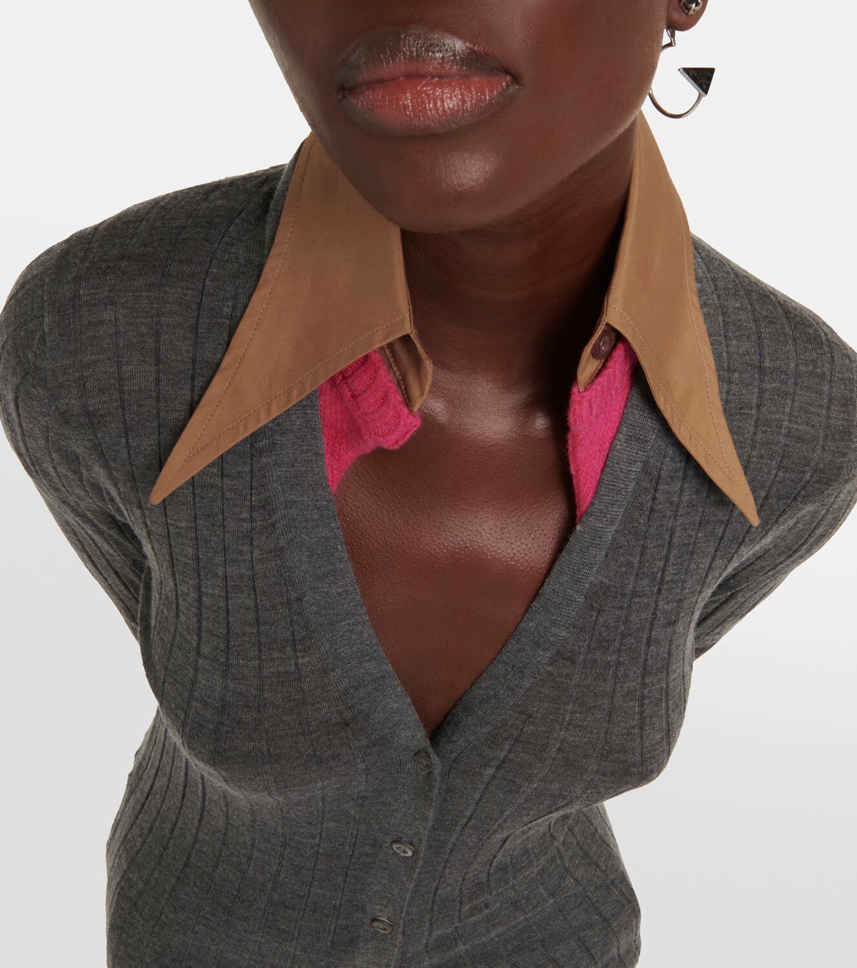 Prada Cashmere, wool, and silk cardigan