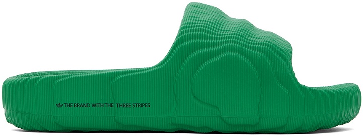 Photo: adidas Originals Green Adilette 22 Slides
