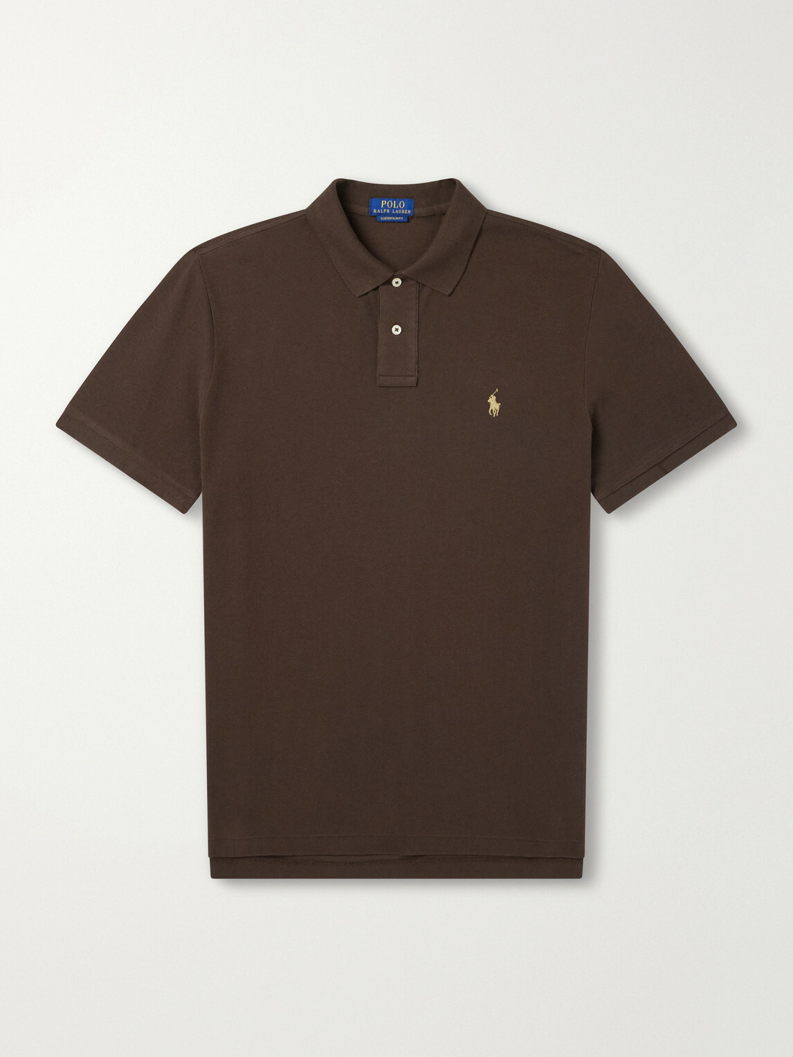 Polo Ralph Lauren - Logo-Embroidered Cotton-Piqué Polo Shirt - Brown