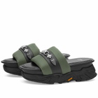 Toga Pulla Women's Platform Slider Sandals in Green