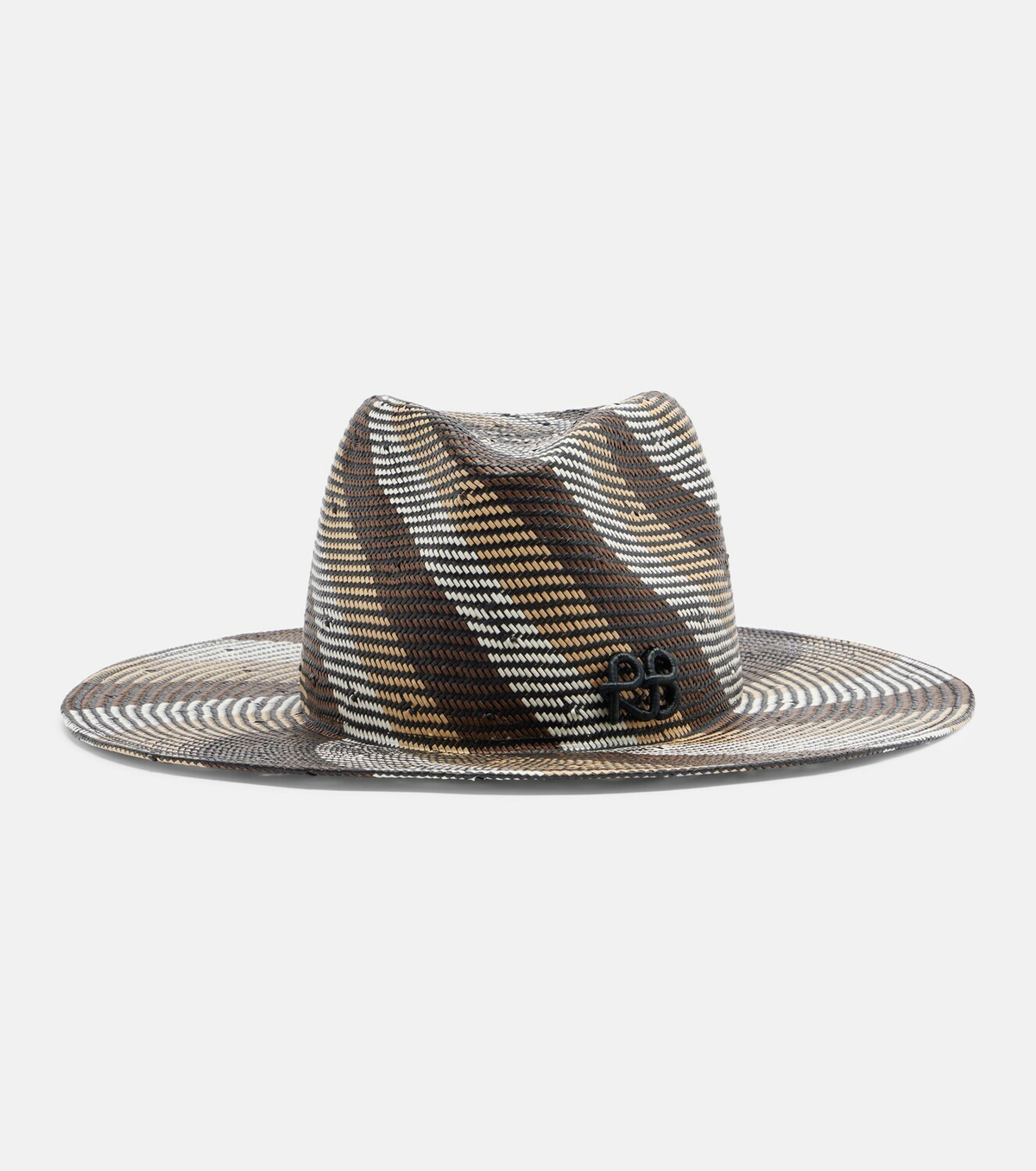Ruslan Baginskiy Striped straw fedora