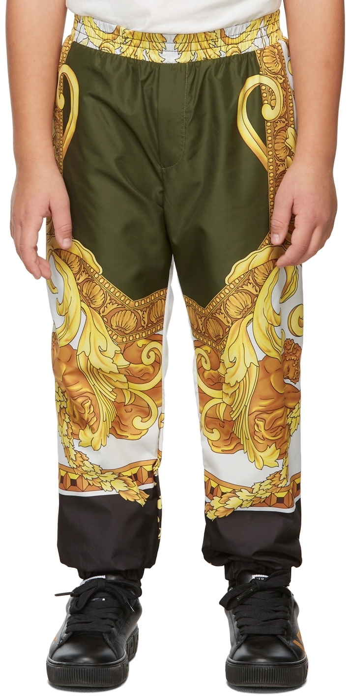 Versace Kids Barocco-print cotton shorts - Yellow