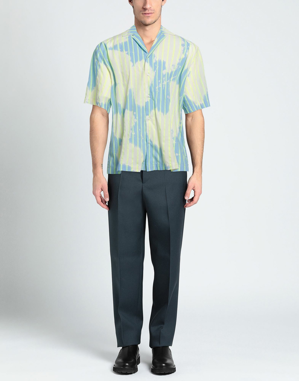 Msgm Mens Shirt Sky in Blue