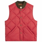 RRL Men's Down William Vest in Vintage Orange