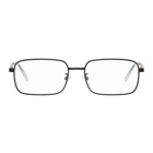 Bottega Veneta Black Metal Rectangular Glasses