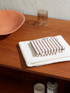 TEKLA - Set-of-Three Logo-Appliquéd Striped Organic Cotton-Terry Towels