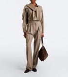 Max Mara Leather and suede slip-on shoes