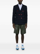 Labrum London Blue Double-Breasted Monogram Blazer