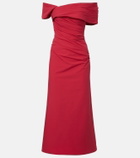 Rachel Gilbert Gale draped off-shoulder cocktail dress
