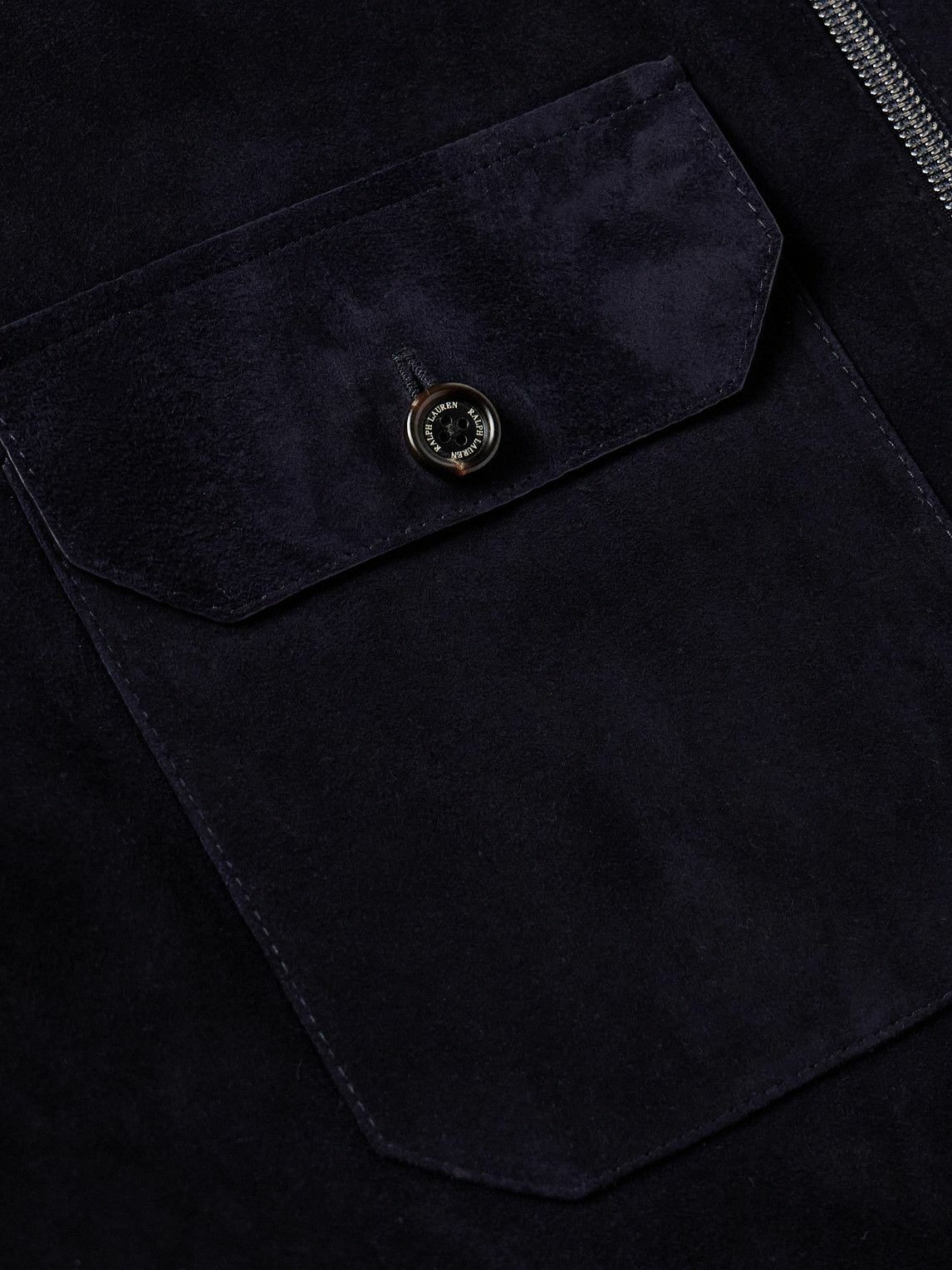 Ralph Lauren Purple label - Suede Bomber Jacket - Blue