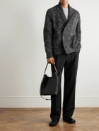 Altea - Double-Breasted Shawl-Collar Knitted Cardigan - Gray