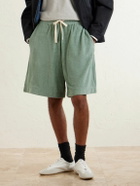 Jil Sander - Straight-Leg Cotton-Terry Drawstring Shorts - Green