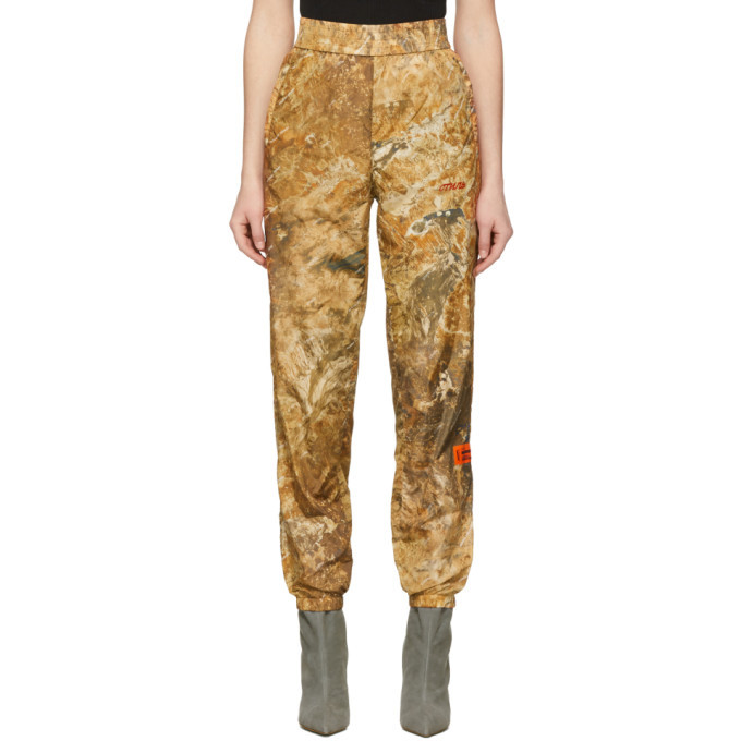 Heron Preston Brown Nylon Camo Lounge Pants Heron Preston