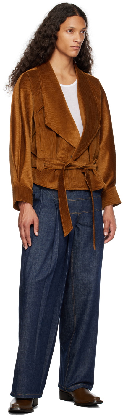 Situationist Blue Pleated Jeans