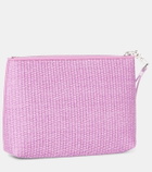 Givenchy Logo raffia-effect pouch