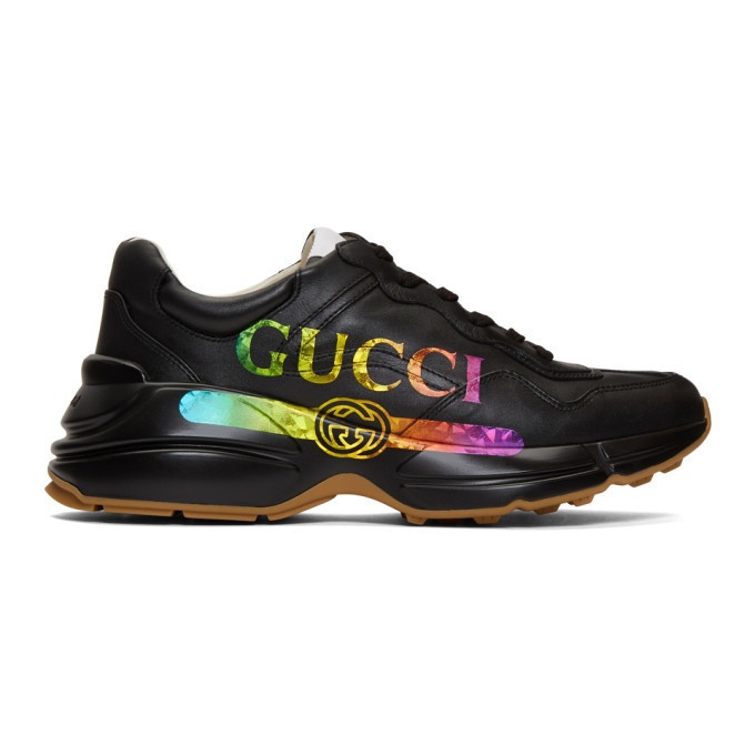 Photo: Gucci Black Vintage Rython Sneakers