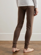 TOM FORD - Grosgrain-Trimmed Stretch-Cotton Jersey Long Johns - Brown