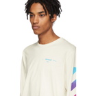 Off-White White Gradient Diagonal Long Sleeve T-Shirt
