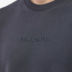 Air Jordan Men's Wordmark Fleece Crew Sweat in Off Noir