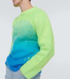 ERL Rainbow knitted mohair-blend sweater