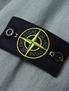 Stone Island - Logo-Appliquéd Webbing-Trimmed Cotton-Ripstop Overshirt - Gray